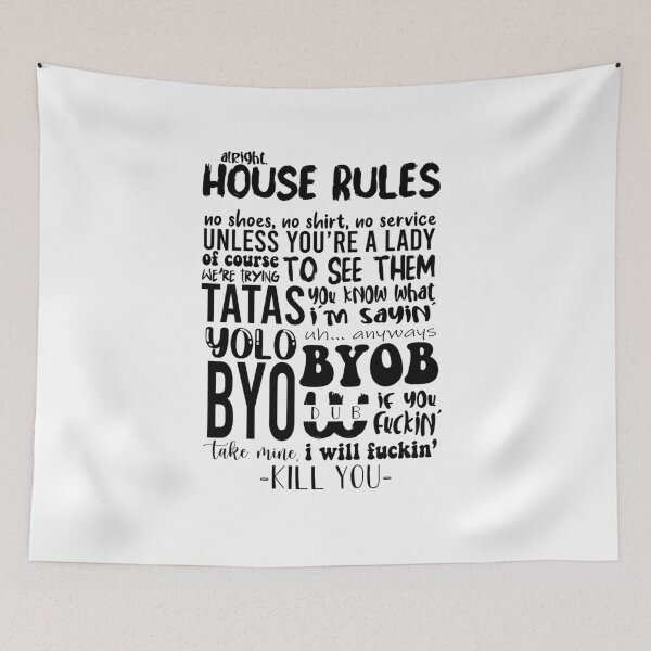 Item preview, house rules tik tok designed and sold by maddylovesolive.