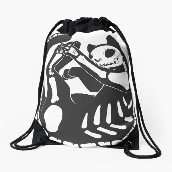 Aperçu de l'œuvre Oeuvre d'Halloween squelette de chat créée et vendue par cellsdividing.