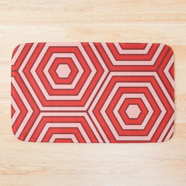 Item preview, Geometric Hexagon Pattern in Red and Pink designed and sold by cadinera.