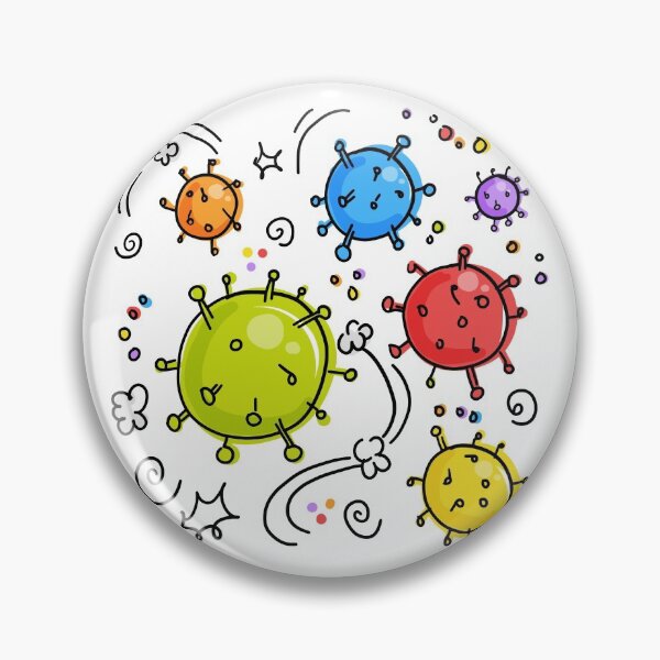 Item preview, Pequeños y divertidos símbolos de virus designed and sold by VisDesign.
