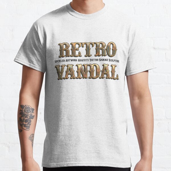 Retro Vandal Rusty Metal Logo Classic T-Shirt