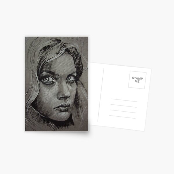 Charcoal experiment #2 Postcard