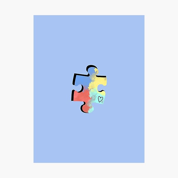 Autism Puzzle Piece Photographic Print