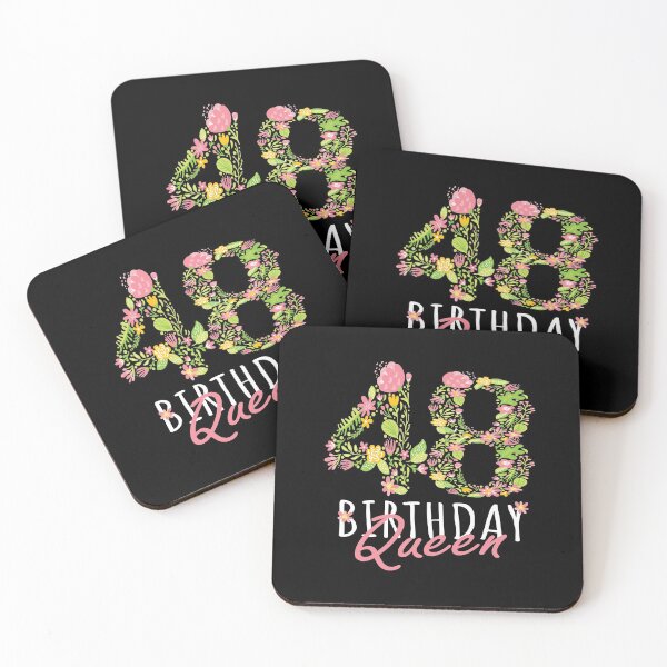 Item preview, 48th Birthday Queen 48 Years Old Woman Floral B-day Theme product designed and sold by Grabitees.