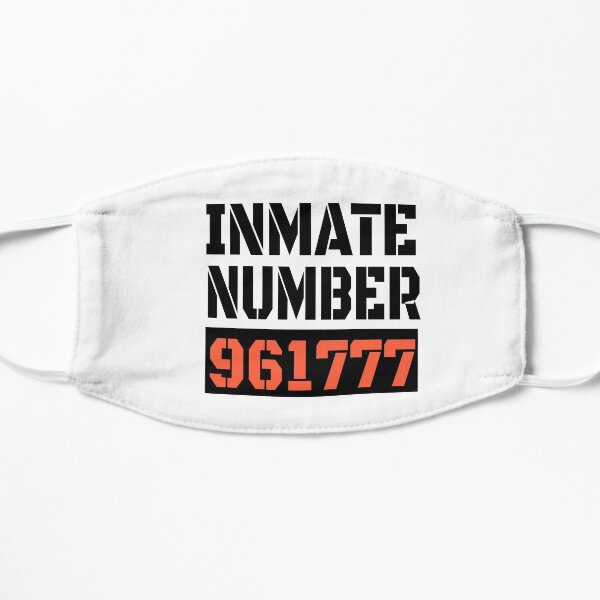 Funny Orange Prisoner Outfit Jail Break Costume Flat Mask