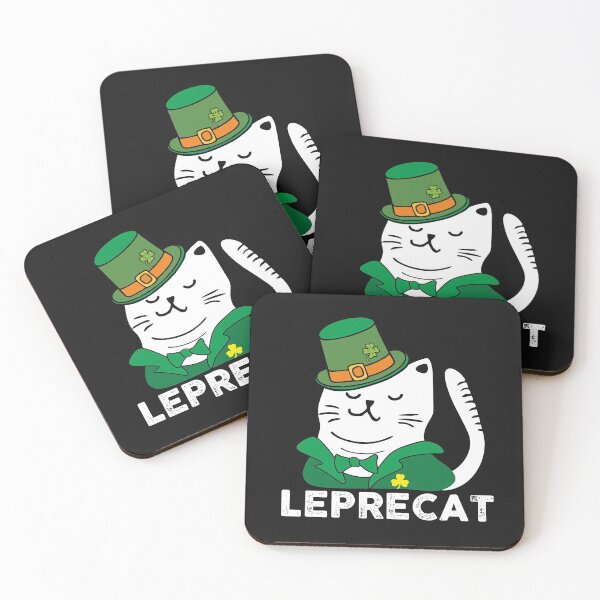 Item preview, Saint Patrick's Day cat leprechaun leprecat in green hat with lucky shamrock  designed and sold by alenaz.