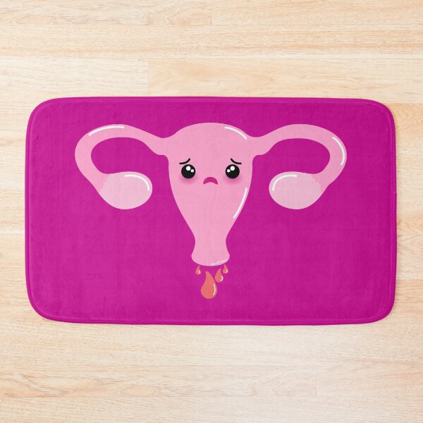 Item preview, Uterus and ovaries menstruating kawaii designed and sold by Pendientera.