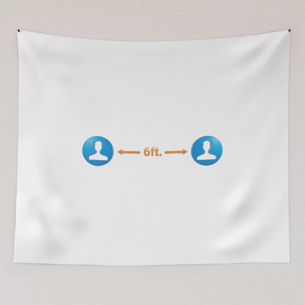 Item preview, Social distancing - 6 feet safety zone designed and sold by GuerillaDesign.
