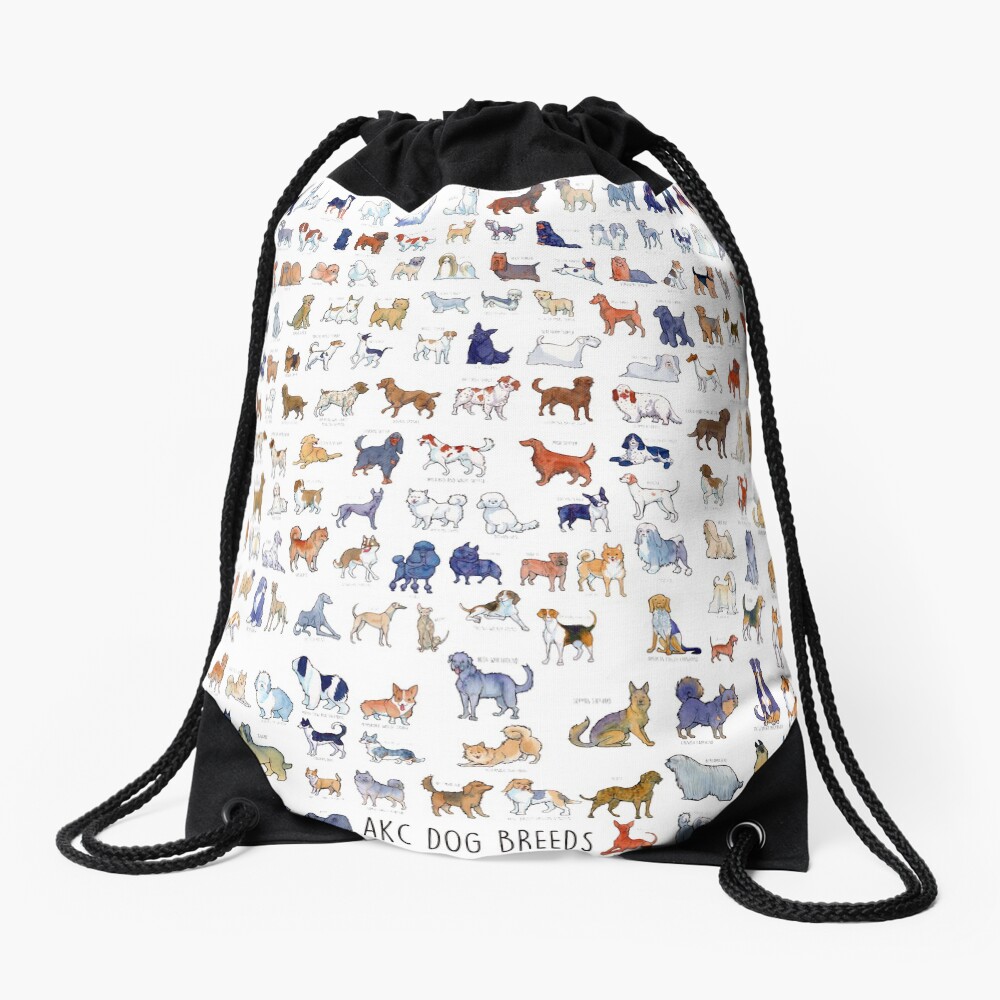 Every AKC Dog Breed Drawstring Bag