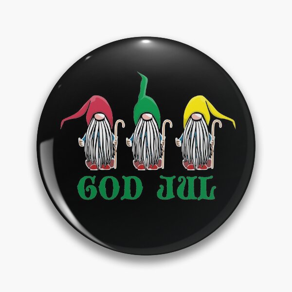 Item preview, God Jul Scandinavian Christmas there Swedish magical gnomes in funny hats fairy tail dwarf  designed and sold by alenaz.