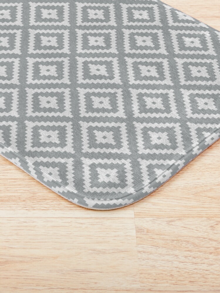 "Grey Aztec" Bath Mat for Sale by littlearrow Redbubble