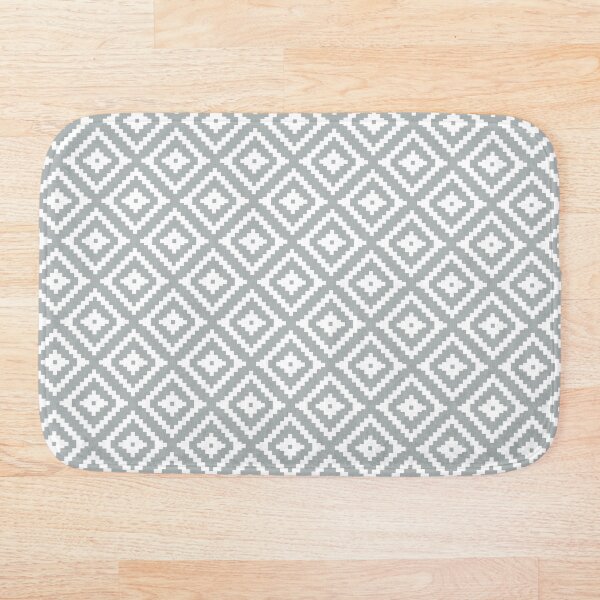 "Grey Aztec" Bath Mat for Sale by littlearrow Redbubble