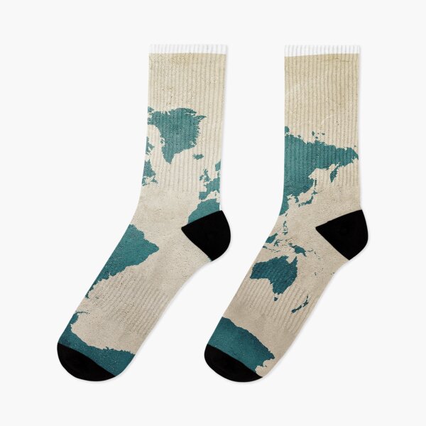 Aperçu de l'œuvre World Map Teal créée et vendue par ArtPrints.