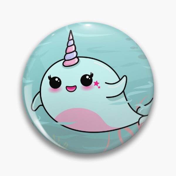 Item preview, Narwhal and starfish kawaii designed and sold by Pendientera.
