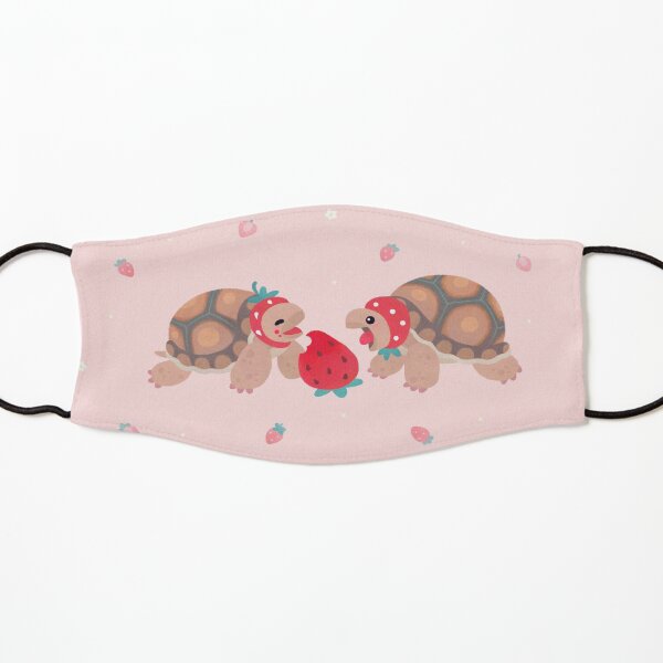 Tortoises love strawberries Kids Mask
