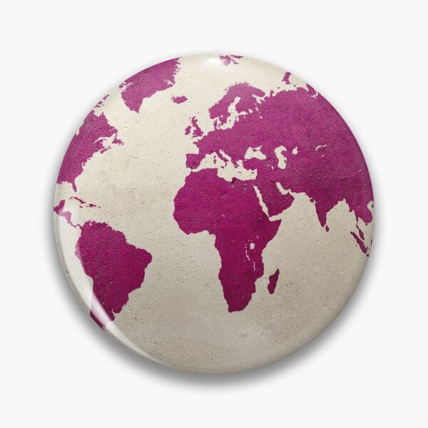 Item preview, World Map Hot Pink designed and sold by ArtPrints.