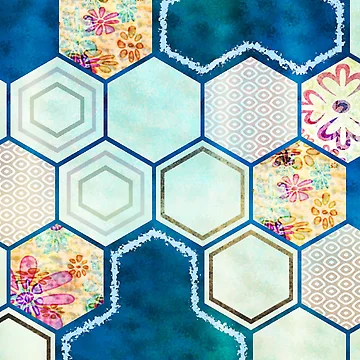 Artwork thumbnail, Blue pattern by CreativeWorld96