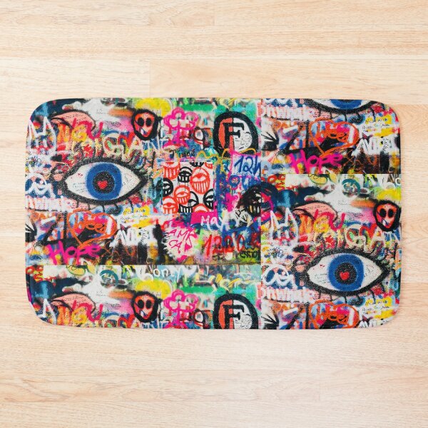 Item preview, Eye wall graffiti face mask  designed and sold by Tropical Blood.