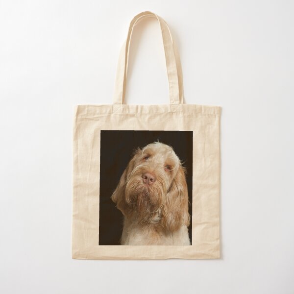Head tilt Spinone Cotton Tote Bag