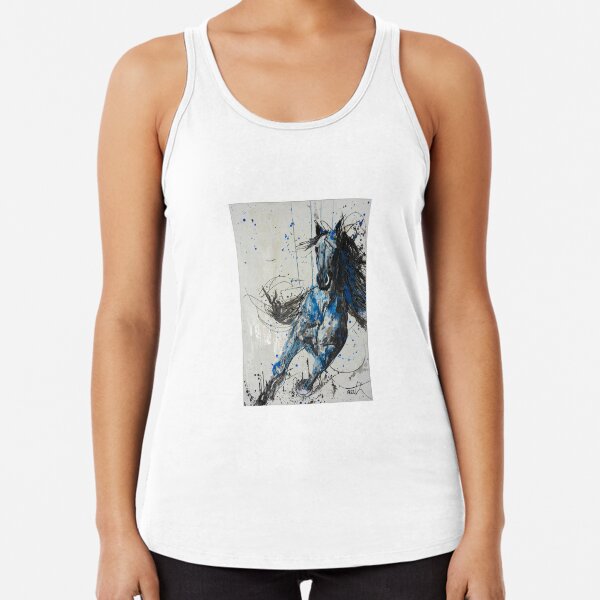 Blue Horse Racerback Tank Top