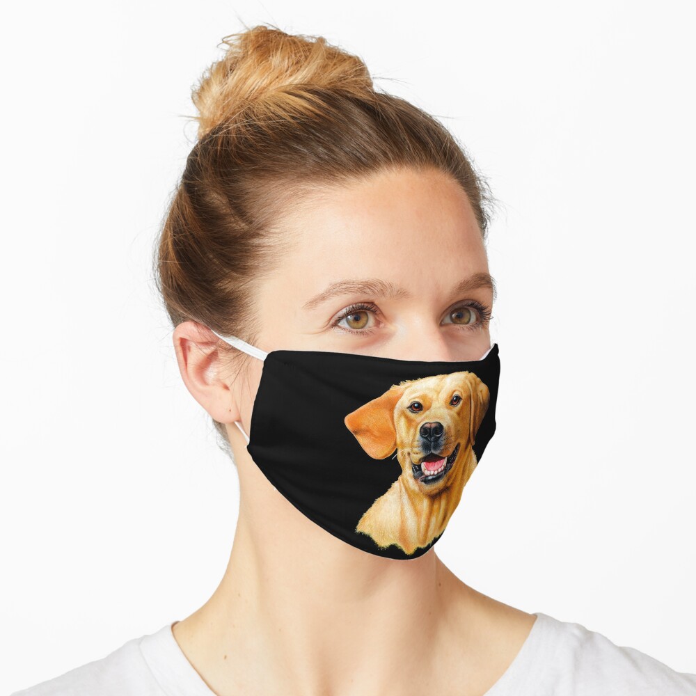 Download Yellow Labrador Full Face Image Mask By Fantasticdesign Redbubble PSD Mockup Templates