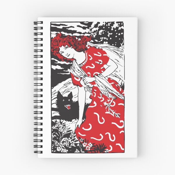 Item preview, girl in red dress on the run designed and sold by close-up.biz.