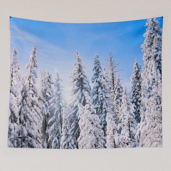 Item preview, Winter Wonderland Pine Trees in Snow designed and sold by mwagie.