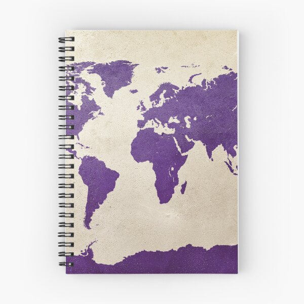 Aperçu de l'œuvre World Map Purple créée et vendue par ArtPrints.