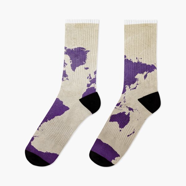 Aperçu de l'œuvre World Map Purple créée et vendue par ArtPrints.
