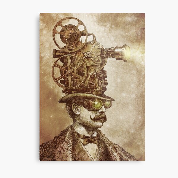 The Projectionist (sepia option) Metal Print