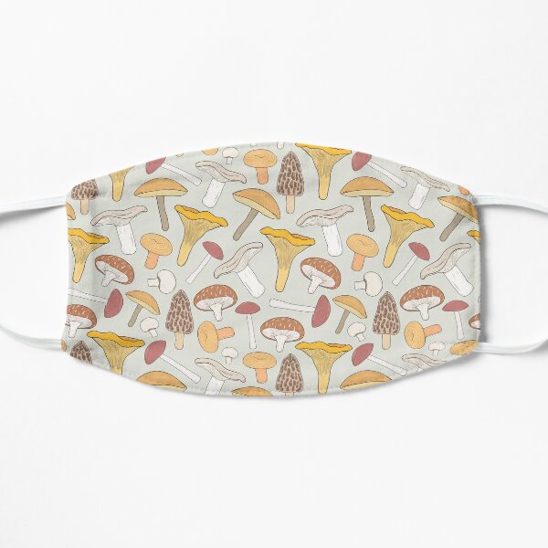 Edible mushrooms seamless pattern. hand drawn fungi mask Mask