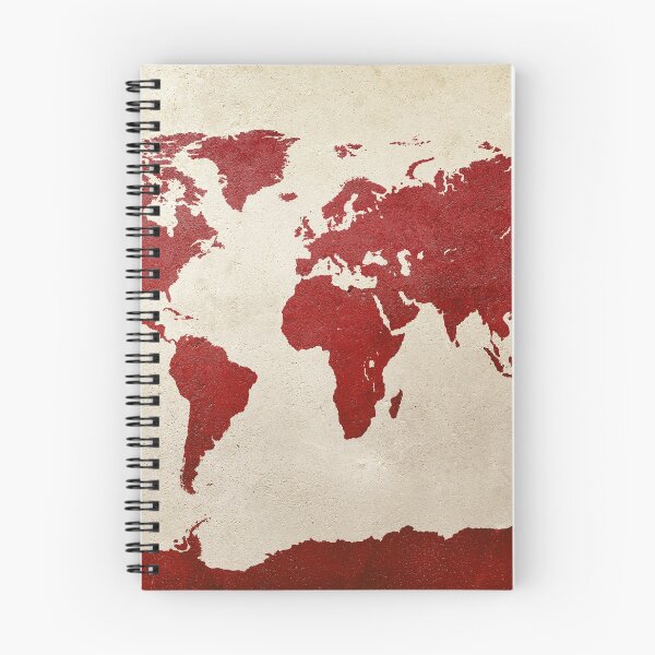 Aperçu de l'œuvre World Map Red créée et vendue par ArtPrints.
