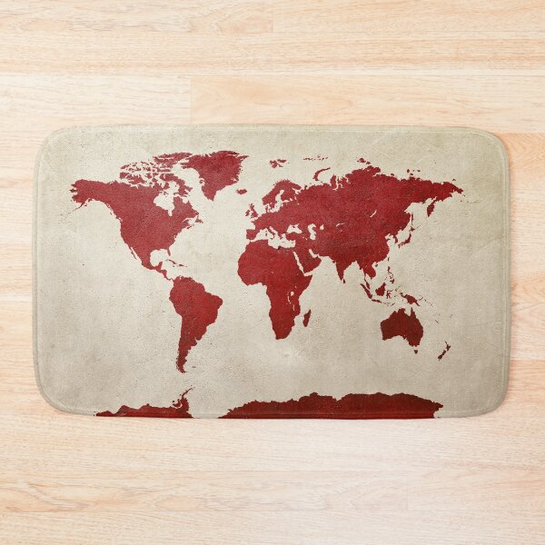 Item preview, World Map Red designed and sold by ArtPrints.