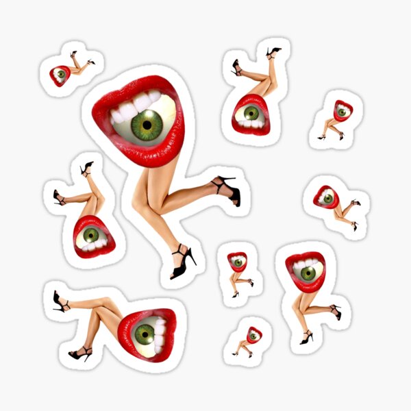 Eyelegs black Pegatina