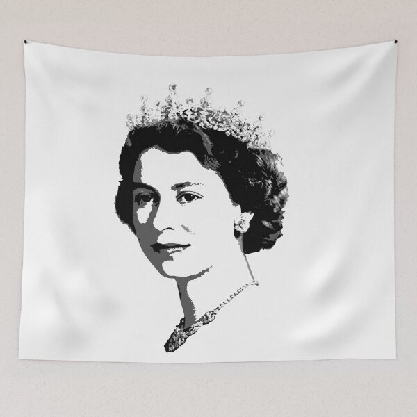 Item preview, Queen Elizabeth II United Kingdom white black tiara crown  designed and sold by starkle.