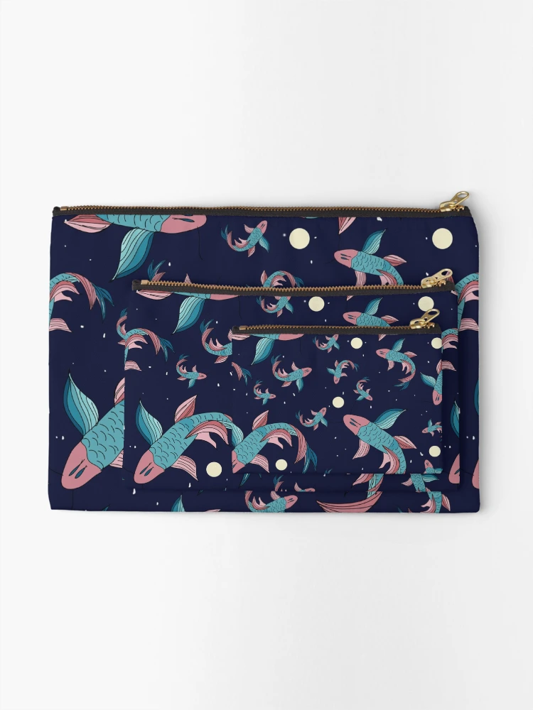 Thumbnail 2 of 4, Zipper Pouch, FISH AND MOON designed and sold by Rococodesigns.