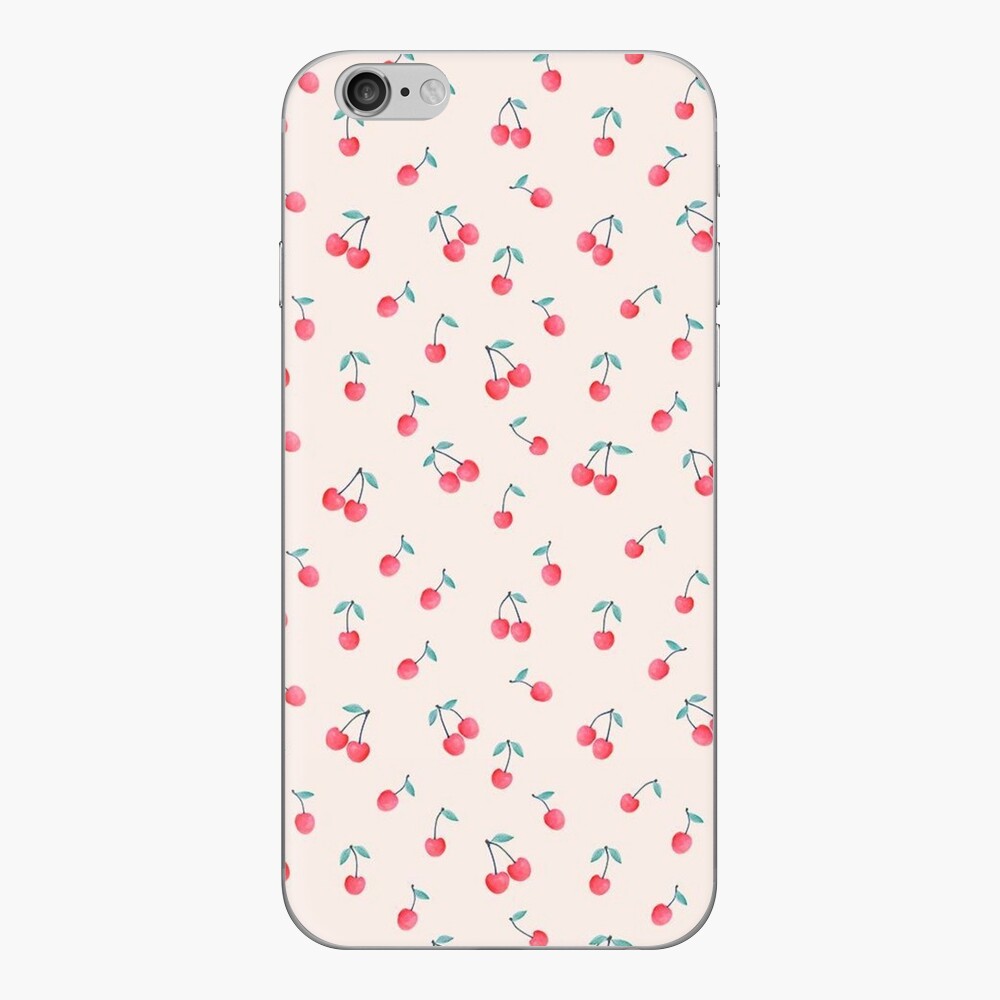 cute pink cherry print  iPad Case & Skin for Sale by aesthetic--art