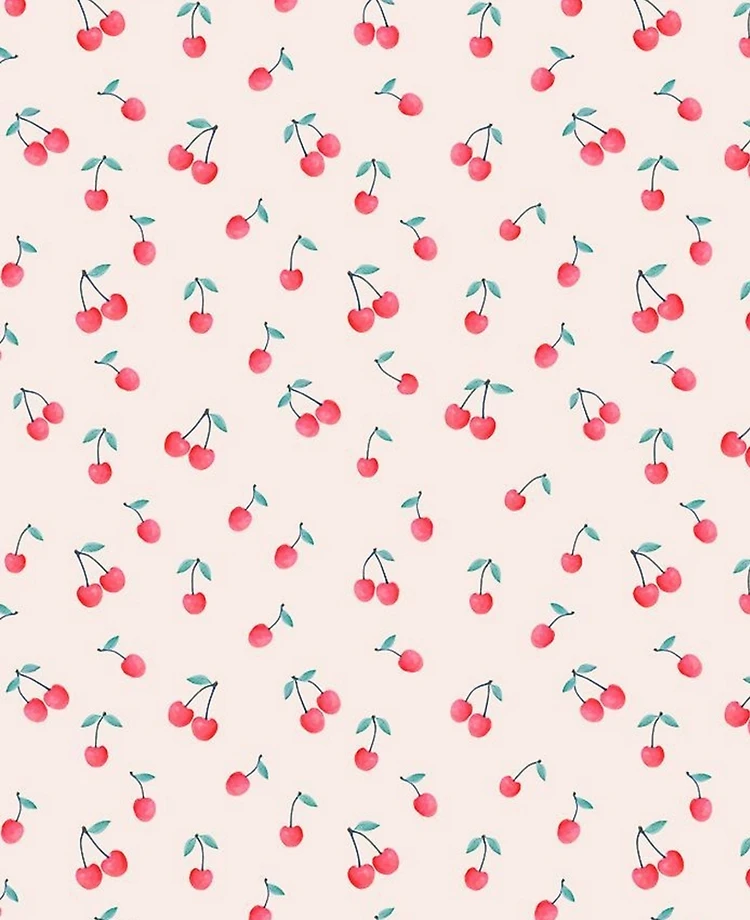 Cute Cherry Print Coquette Pattern