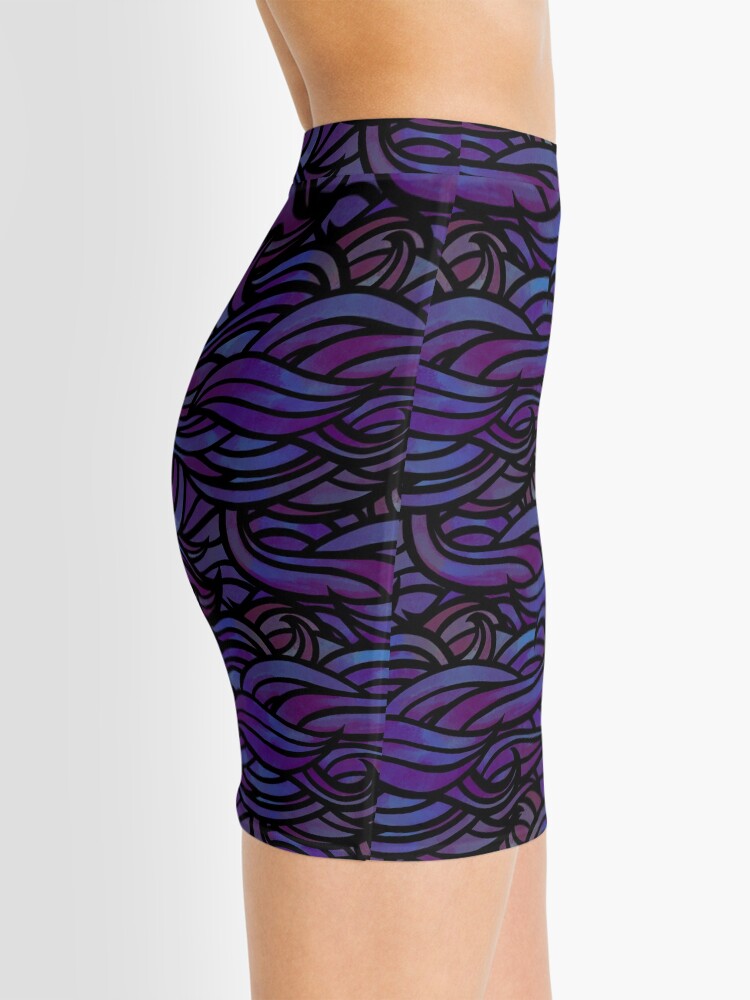 Alternate view of Purple waves Mini Skirt