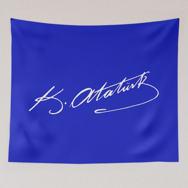 Item preview, Mustafa Kemal Atatürk Imza signature blue designed and sold by emeksedesign.