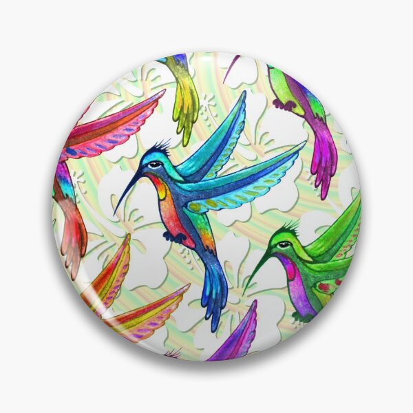 Item preview, Hummingbirds Multicolors Pattern designed and sold by BluedarkArt.