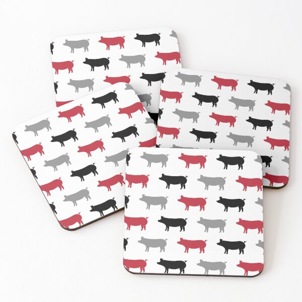 Item preview, Pigs - Piggie - red, grey, and black designed and sold by littlearrow.