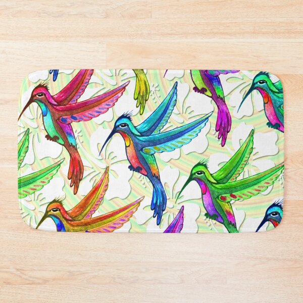 Item preview, Hummingbirds Multicolors Pattern designed and sold by BluedarkArt.