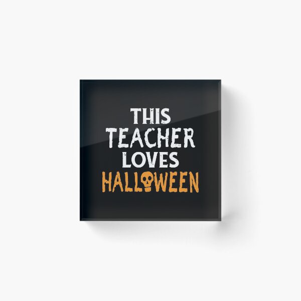 Item preview, This Teacher Loves Brains and Skulls on Halloween designed and sold by CrookedCreek.