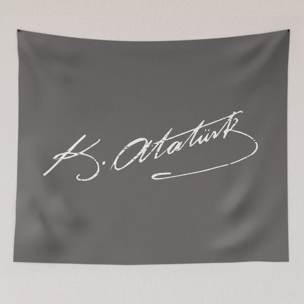 Item preview, Mustafa Kemal Ataturk Imza in used look designed and sold by emeksedesign.
