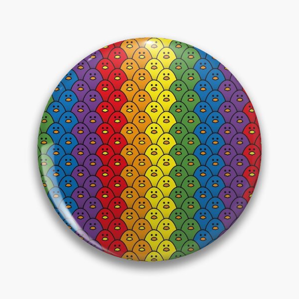 Item preview, Rainbow Coloured Chicks in Vertical Double Rows designed and sold by CleverPencil.