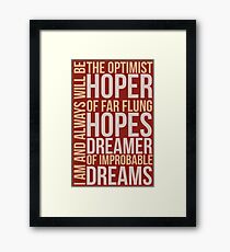 the optimist Framed Print