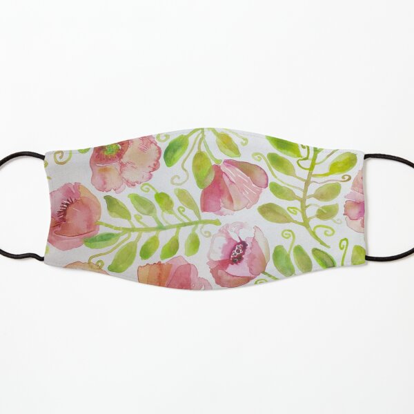 Pink Poppies Kids Mask