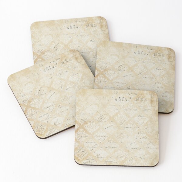 Item preview, Vintage Retro Writing Distressed Ephemera Floral Pattern  designed and sold by digitalvintage.