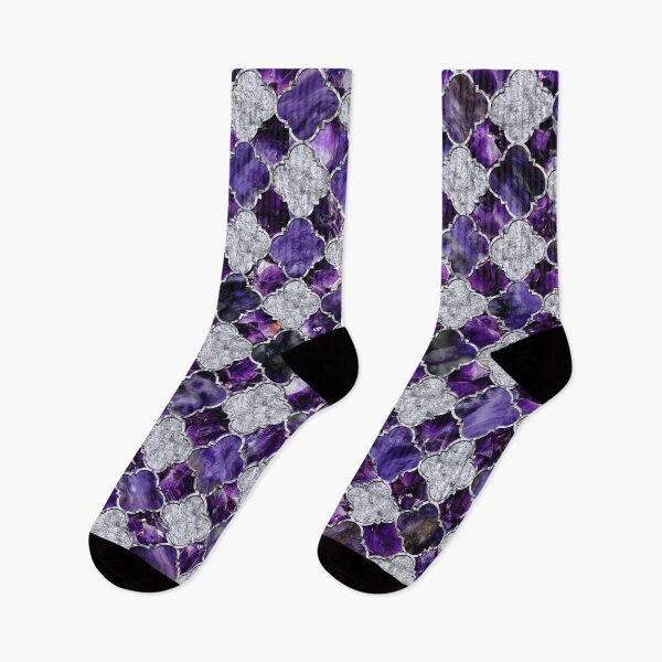 Item preview, Oriental Pattern with Amethyst Clusters and silver designed and sold by k9printart.